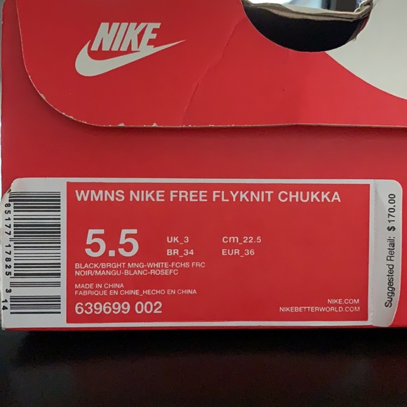 Women’s Nike Flynit Chukka Size 5.5 - Picture 6 of 6